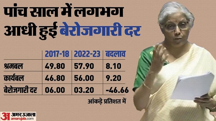 Budget Session: 'पांच साल में कम हुई बेरोजगारी', अंतरिम बजट पर चर्चा के दौरान वित्त मंत्री ने बताए ये आंकड़े